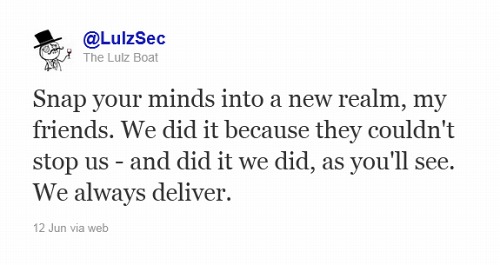画像ギャラリー No.002のサムネイル画像 / ハッカーグループ「LulzSec」,ゲームメーカーや情報サイトのサーバーに対してサイバー攻撃。Twitterで犯行声明