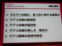 画像ギャラリー No.005のサムネイル画像 / ソーシャルアプリがクルマをもっと楽しいものに。「TOYOTA SOCIAL APP AWARD」受賞作品発表会レポート