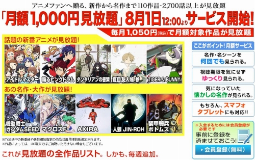 画像ギャラリー No.005のサムネイル画像 / 「BANDAI CHANNEL」で新旧アニメ110作品以上を“見放題”となる月額課金制の新サービスが8月1日にスタート