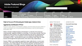 画像ギャラリー No.001のサムネイル画像 / 携帯向けのFlash Player新規開発は中止,Adobeも今後はHTML5にフォーカス