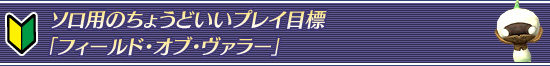 ソロ用のちょうどいいプレイ目標「フィールド・オブ・ヴァラー」