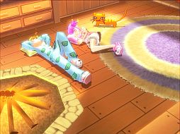 画像ギャラリー No.003のサムネイル画像 / 「マビノギ」,まくらを使ってモンスターを攻撃。「まくら投げイベント」がスタート