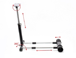 画像ギャラリー No.003のサムネイル画像 / ステアリングコントローラを装着したまま折りたたんで収納できるスタンドが発売。「Driving Force GT」などに対応