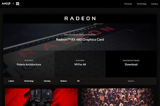 RadeonեʤץåΥݡ륵ȡRadeon.comפץAMDåդˤɤʪ¿Ǻ