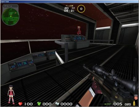 画像集#001のサムネイル/「ペーパーマン」アップデート,2種類の新武器と新マップ「宇宙船」が登場