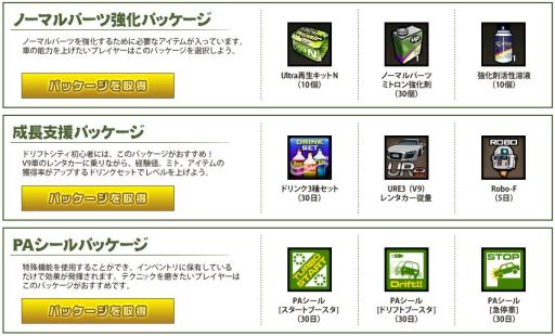 画像ギャラリー No.002のサムネイル画像 / 「ドリフトシティ・エボリューション」レベルに応じて便利なアイテムをプレゼント