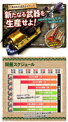 画像ギャラリー No.001のサムネイル画像 / 「MHF」,イベント「失われた武具を生産せよ!」が本日スタート