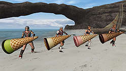 画像ギャラリー No.002のサムネイル画像 / 「MHF」,グリコの対象商品を購入して“アイス”型の特典武器をもらおう