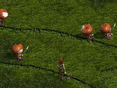 画像集#001のサムネイル/開発中のMMORPG「アッピーオンライン2」(仮)の,戦闘画面が公開に