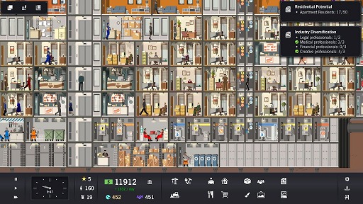 画像ギャラリー No.002のサムネイル画像 / インディーズゲームの小部屋:Room#447「Project Highrise」