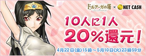 画像ギャラリー No.002のサムネイル画像 / 「パンドラサーガ」「ドルアーガの塔」でNET CASH還元キャンペーン実施