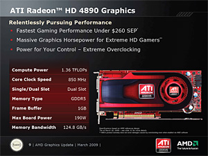 AMD󥰥GPUκǾ̥ǥATI Radeon HD 4890פȯɽ