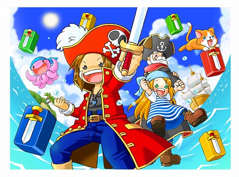 画像集#002のサムネイル/海賊王に俺もなる? ガンホー,「パズルパイレーツ」のオープンβテストを8月21日に開始