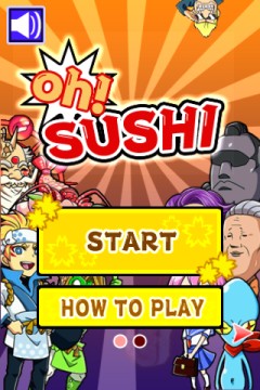 画像ギャラリー No.001のサムネイル画像 / iPhone用パズル「Oh! SUSHI」,宇宙人や覆面レスラー相手に寿司を握ろう