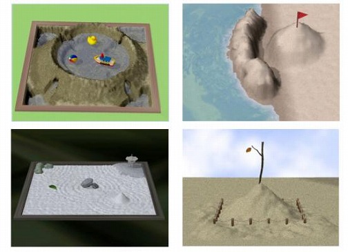 画像ギャラリー No.001のサムネイル画像 / iPhone / iPadアプリ「すなあそび」が配信に。物理シムで動く“砂”に注目