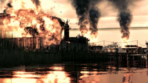 画像集#013のサムネイル/「バイオハザード5」,死の商人アーヴィングと謎の人物,そして“油田地帯”のスクリーンショットを公開