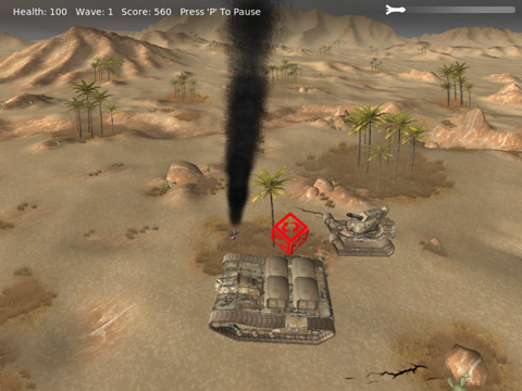 画像集#001のサムネイル/とめどなく現れる戦車をひたすら撃ち続ける,シンプルなシューティングゲーム「Open Fire Gold」のデモ版をUp