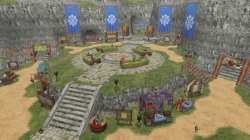 画像ギャラリー No.005のサムネイル画像 / X360版「モンスターハンター フロンティア オンライン」,狩りの拠点となるメゼポルタ広場を紹介