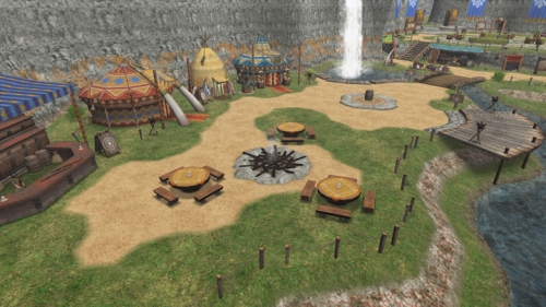 画像ギャラリー No.009のサムネイル画像 / X360版「モンスターハンター フロンティア オンライン」,狩りの拠点となるメゼポルタ広場を紹介