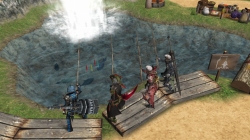 画像ギャラリー No.010のサムネイル画像 / X360版「モンスターハンター フロンティア オンライン」,狩りの拠点となるメゼポルタ広場を紹介