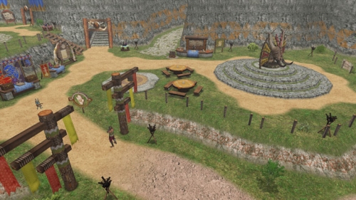 画像ギャラリー No.025のサムネイル画像 / X360版「モンスターハンター フロンティア オンライン」,狩りの拠点となるメゼポルタ広場を紹介