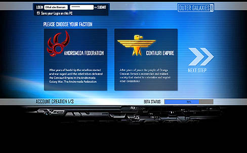 画像ギャラリー No.002のサムネイル画像 / ブラウザで遊べる,簡単で手軽なスペースシューティングMMO「Outer Galaxies」のオープンβテストがスタート