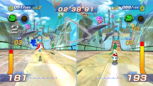 画像ギャラリー No.004のサムネイル画像 / ホバーボードで白熱レースバトル。セガのKinect対応ソフト第1弾「ソニック フリーライダーズ」,11月20日に発売決定