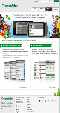 画像ギャラリー No.002のサムネイル画像 / グリー,世界最大級のスマートフォン向けソーシャルゲームプラットフォーム「OpenFeint」を買収