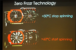 画像ギャラリー No.011のサムネイル画像 / MSI,新型GPUクーラー「Twin Frozr V」搭載カードを台湾本社でアピール。低負荷での回転停止に左右ファン独立制御を組み合わせる