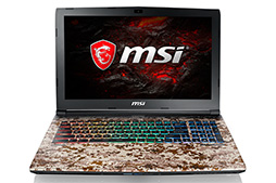 画像ギャラリー No.010のサムネイル画像 / 1台ごとに異なる迷彩柄のMSI製ノートPCが200台限定で発売に。GTX 1050 Ti+Core i7-7700HQ搭載で約20万円