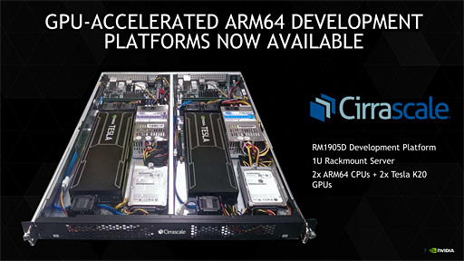 画像集#004のサムネイル/64bit版ARMプロセッサと「Tesla K20」を組み合わせたHPC向けシステムの出荷が始まる