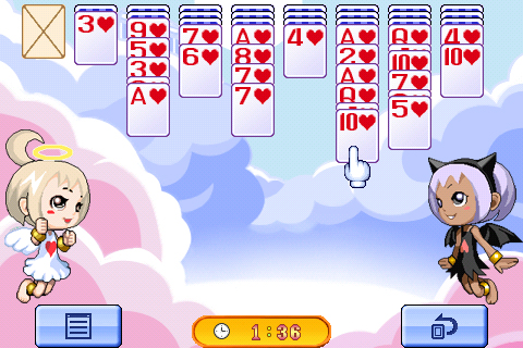 画像ギャラリー No.002のサムネイル画像 / 「天使のソリティア スパイダー」,スマフォ版「テトリス&Getプチアプリ」に登場