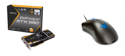画像ギャラリー No.001のサムネイル画像 / ゲーマー向けマウス「Razer DeathAdder」付属のZOTAC製GTX 590が登場