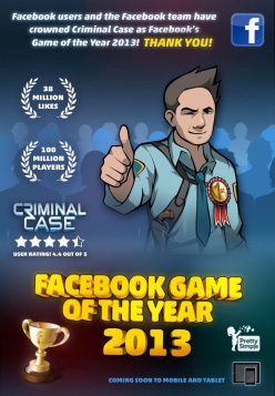 #002Υͥ/ե󥹤ΥǥॹPretty SimpleȯõʪCriminal CaseפFacebook Game of the Year 2013