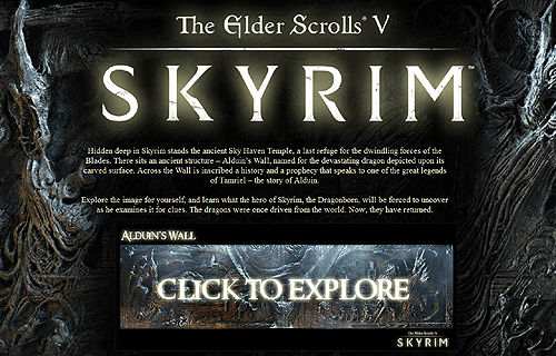 画像ギャラリー No.002のサムネイル画像 / Game Informer誌のドメインで「The Elder Scroll V: Skyrim」の特設サイトがオープン。“予言”の刻印された彫刻画の意味を学ぼう