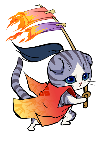 画像ギャラリー No.004のサムネイル画像 / 「のぶニャがの野望」,「巌流島の決闘」がモチーフのねこ武将カードを追加