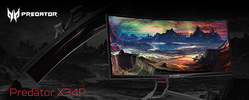 画像ギャラリー No.005のサムネイル画像 / Acer,34インチサイズで垂直120Hz対応の湾曲型液晶ディスプレイ「Predator X34P」を国内発売