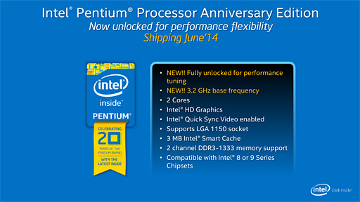 COMPUTEX4GHzΨåե꡼ΡCore i7-4790Kо졣Pentium 20ǯǥȤɤƻ614ȯ