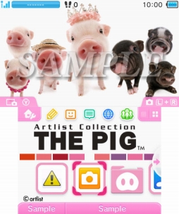 画像ギャラリー No.001のサムネイル画像 / 3DS用テーマ「Artlist Collection THE PIG」が本日販売開始
