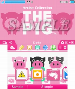 画像ギャラリー No.002のサムネイル画像 / 3DS用テーマ「Artlist Collection THE PIG」が本日販売開始