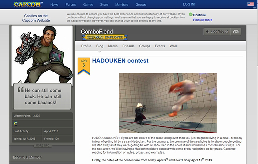 画像ギャラリー No.002のサムネイル画像 / マカンコウサッ……じゃなくてHADOUUUUUUKEN! 日本の女子高校生達の溢れるセンスに触発され,米CAPCOMが波動拳を受けた“っぽい”写真の投稿コンテストを開催