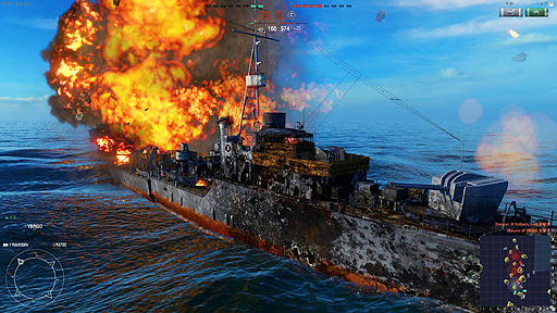 画像ギャラリー No.001のサムネイル画像 / 「World of Warships」のプレイムービー第2弾を掲載。華麗なチームプレイが勝利への道