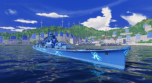 画像ギャラリー No.004のサムネイル画像 / 重巡洋艦「タカオ」が登場。「World of Warships」,アニメ「蒼き鋼のアルペジオ」とのコラボミッションが明日よりプレイ可能に