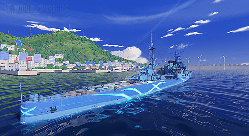 画像ギャラリー No.005のサムネイル画像 / 重巡洋艦「タカオ」が登場。「World of Warships」,アニメ「蒼き鋼のアルペジオ」とのコラボミッションが明日よりプレイ可能に