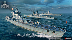 画像ギャラリー No.014のサムネイル画像 / 「World of Warships」にフランスが参戦するアップデート0.6.4が実装。優秀な火力を持つ巡洋艦ツリーが登場