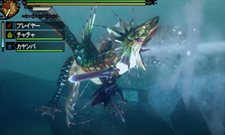 画像ギャラリー No.004のサムネイル画像 / 「モンスターハンター3(トライ)G」水中と陸上の両方で戦うこととなる「“翠水竜”ガノトトス亜種」の生態を確認しよう