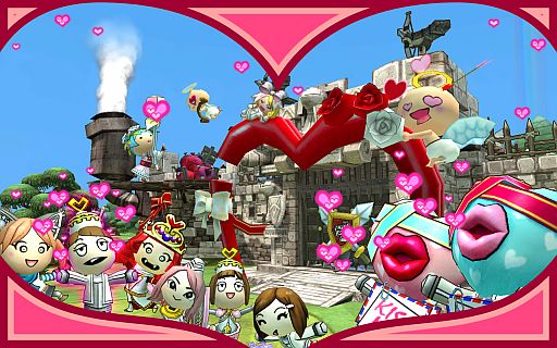 画像ギャラリー No.004のサムネイル画像 / 「Happy Wars」お城がバレンタイン仕様に変身。「ゆかいな顔肌セット」も登場