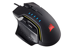 画像ギャラリー No.008のサムネイル画像 / Corsair,側面パーツの交換で握り心地を変えられる光学式マウス「Glaive RGB」を発表