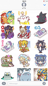 画像ギャラリー No.004のサムネイル画像 / 「パズドラ」「ケリ姫スイーツ」「サモンズボード」デザインのiMessage ステッカーが登場