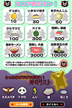 画像ギャラリー No.007のサムネイル画像 / 熊本県の名産品をキャッチ! スマートフォン向けアクションゲーム「くまモンとキャッチだモン!」を紹介する「(ほぼ)日刊スマホゲーム通信」第133回